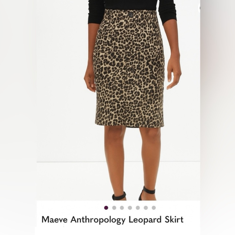 Maeve Anthropologie Animal Print Pencil Skirt - Picture 2 of 7